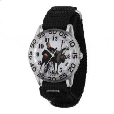 Disney Frozen Olaf, Sven, and Kristoff Time Teacher Watch with Black Nylon Strap