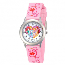 Disney Princess Stainless Steel Time Teacher Watch with Printed Strap