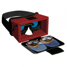 Smart Theater Virtual Reality Deluxe Cardboard Headset - Red