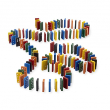 Pavilion Games 168 Colored Wood Dominoes in Bucket