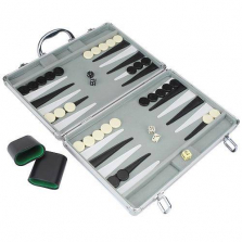 Pavilion Games Deluxe Backgammon Board Game in Aluminum Case