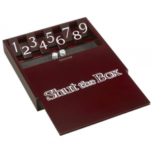 Ideal Premium Wood Cabinet Shut the Box Rolling Game