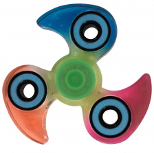 Stress Gear Multi-Color Curve Fidget Spinner - Blue/Orange/Purple
