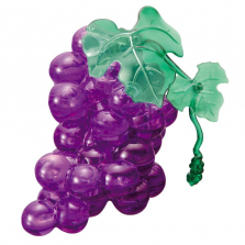 3D Crystal Puzzle - Grapes (Purple): 39 Pcs