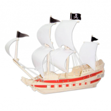 Pirate Ship Natural Wood Puzzle