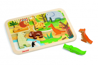 Janod Zoo Chunky Wooden Puzzle - 7-Piece