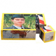 Wood Cube Puzzle - Community Helpers