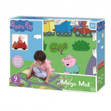 Peppa Pig Tile Mega Foam Playmat Puzzle with Vehicle - 9 Piece