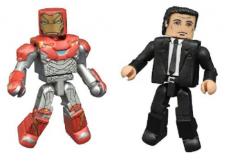 Marvel Spider-Man Homecoming 2 Pack 2 inch Minimates Action Figure - Iron-Man Mark 47 and Happy Hogan