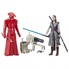 Star Wars 3.75 inch Action Figures - Rey (Jedi Training) and Elite Praetorian Guard
