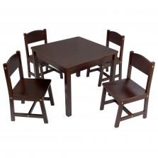 KidKraft Farmhouse Table & 4 Chair Set - Espresso