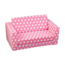 KidKraft Lil'Lounger - Pink with White Polka Dots