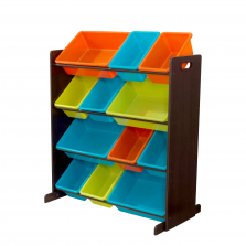 KidKraft Sort It and Store It Bin Unit - Espresso