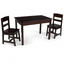 KidKraft Rectangle Table & 2 Chair Set - Espresso