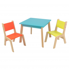 KidKraft Modern Table & 2 Chair Set - Highlighter