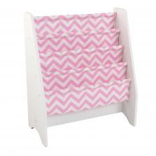 KidKraft Sling Bookshelf - White/Pink