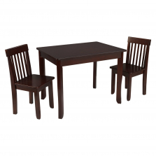 KidKraft Avalon Table II & 2 Chair Set - Espresso