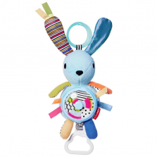 Skip Hop Vibrant Village Pull and Spin Stuffed Bunny Teether Toy