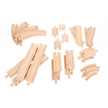 Bigjigs Toys Wooden Curves and Straights Expansion Pack 24 Piece Set