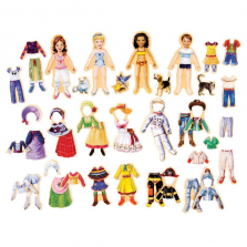 T.S. Shure Heritage Hearts Wooden Magnetic Dress-Up Doll Friends