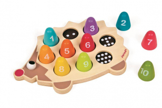 Janod Learn to Count Wooden Hedgehog Toy