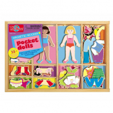 T.S. Shure Pocket Dolls Deluxe Wooden Magnetic Dress-Up Dolls Set