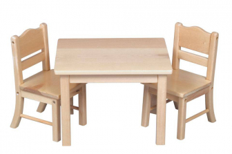 Doll Table and Chair Set - Espresso