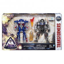 Transformers: The Last Knight Premier Edition 2-Pack Action Figure - Cybertron and Deluxe Optimus Prime