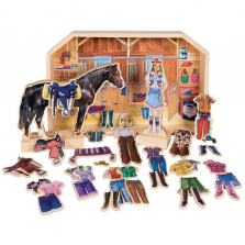 T.S. Shure Stable Pals Becca and Beauty Wooden Magnetic Dress-Ups