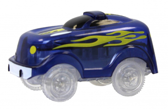 Magic Tracks Light Up Blue Fire Racer Car