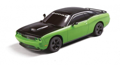 Fast Lane Street Racers 1:16 Scale Black and Green Radio-Control Car - Dodge Challenger