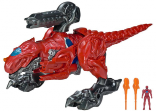 Power Rangers Movie Action Figure - T-Rex Battle Zord with Red Ranger
