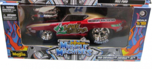 Muscle Machine 1:18 Scale Vehicle - 1969 Chevrolet Chevelle SS (Colors/Styles Vary)