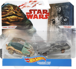 Hot Wheels Star Wars Episode 8 1:64 Scale Character Cars - Jabba The Hutt and Han Solo in Carbonite
