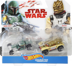 Hot Wheels Star Wars Episode 8 1:64 Scale Character Cars - Boba Fett and Bossk