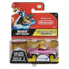 World of Nintendo Super Mario 10 feet Tape Racers Car - Wario