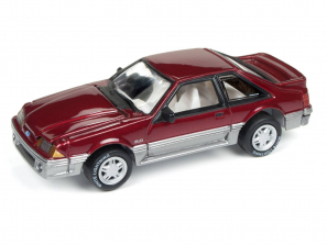Johnny Lightning Classic Gold Vehicle - 1990 Ford Mustang GT Maroon with Silver