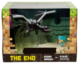 Minecraft The End Set Ender Dragon vs. Steve - 2 Pack