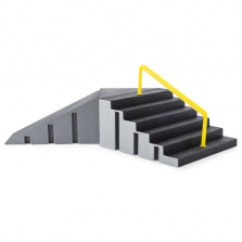 Tech Deck Build-A-Park Kicker to 6 Stair Rail - Grey/Black