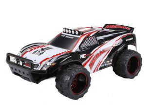 New Bright 1:8 Scale Remote Control Pro Plus Forward/Reverse Menace Diecast Vehicle - Black and Red