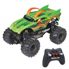 New Bright Monster Jam 1:10 Scale Remote Control Lights and Sounds Vehicle - Green Dragon