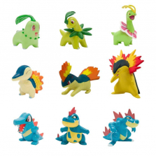 Pokemon Multi Evolution Action Figure Pack - Chikarita, Cyndaquil and Totodile