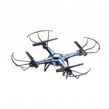 Rooftop Cloud Rider HD Video Drone - Blue/Chrome