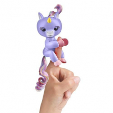 Интерактивный ручной мини - Единорог - -Fingerlings Пурпурная -Alika