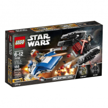 LEGO Star Wars A-Wing vs. TIE Silencer Microfighters (75196)