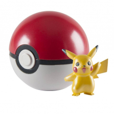 Pokemon 20th Anniversary 2 inch Clip 'n' Carry Poke Ball Action Figure with Poke Ball - Pikachu