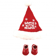 Rising Star Red "Santa's Little Helper" Hat and Sock Set