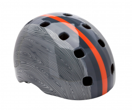 Mongoose Youth Grey and Orange Burst Multi-Sport Helmet