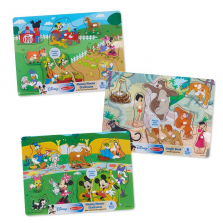 Melissa & Doug Disney Mickey Mouse Clubhouse and Jungle Book 3-Pack Wooden Peg Puzzle - 8-piece