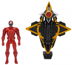 Power Rangers Super Ninja Steel 5 inch Action Figure - Red Ranger with Mega Morph Cycle
